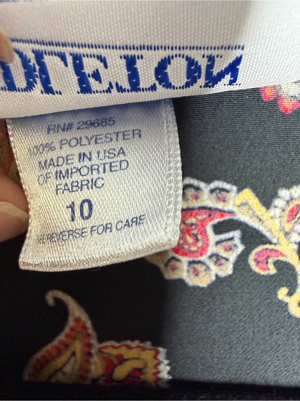 Pendleton Vintage Paisley Blouse – Women’s Size 10 Tall - Picture 5 of 10